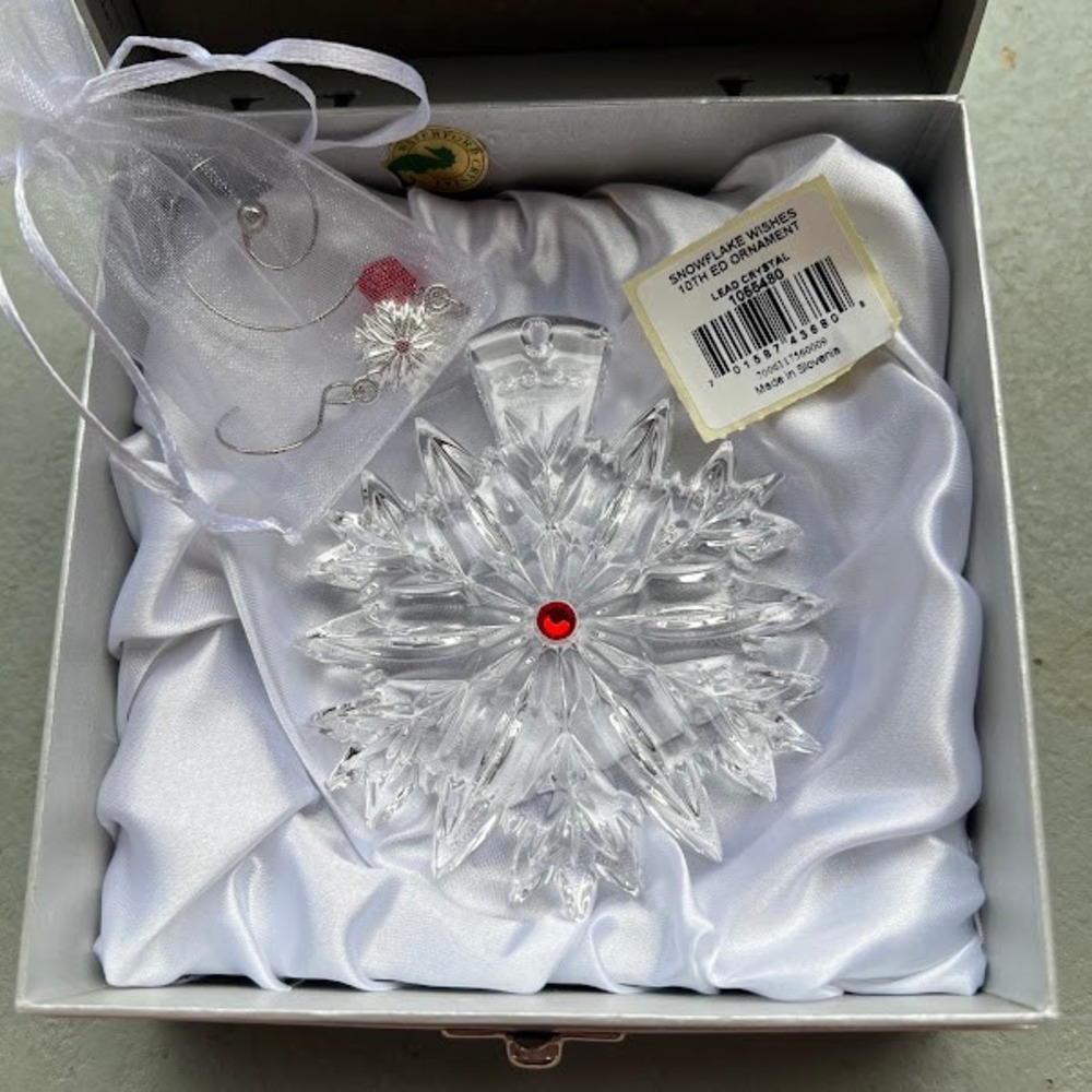 Waterford Crystal Snowflake Wishes 10th Edition Ornament 2020 Christmas